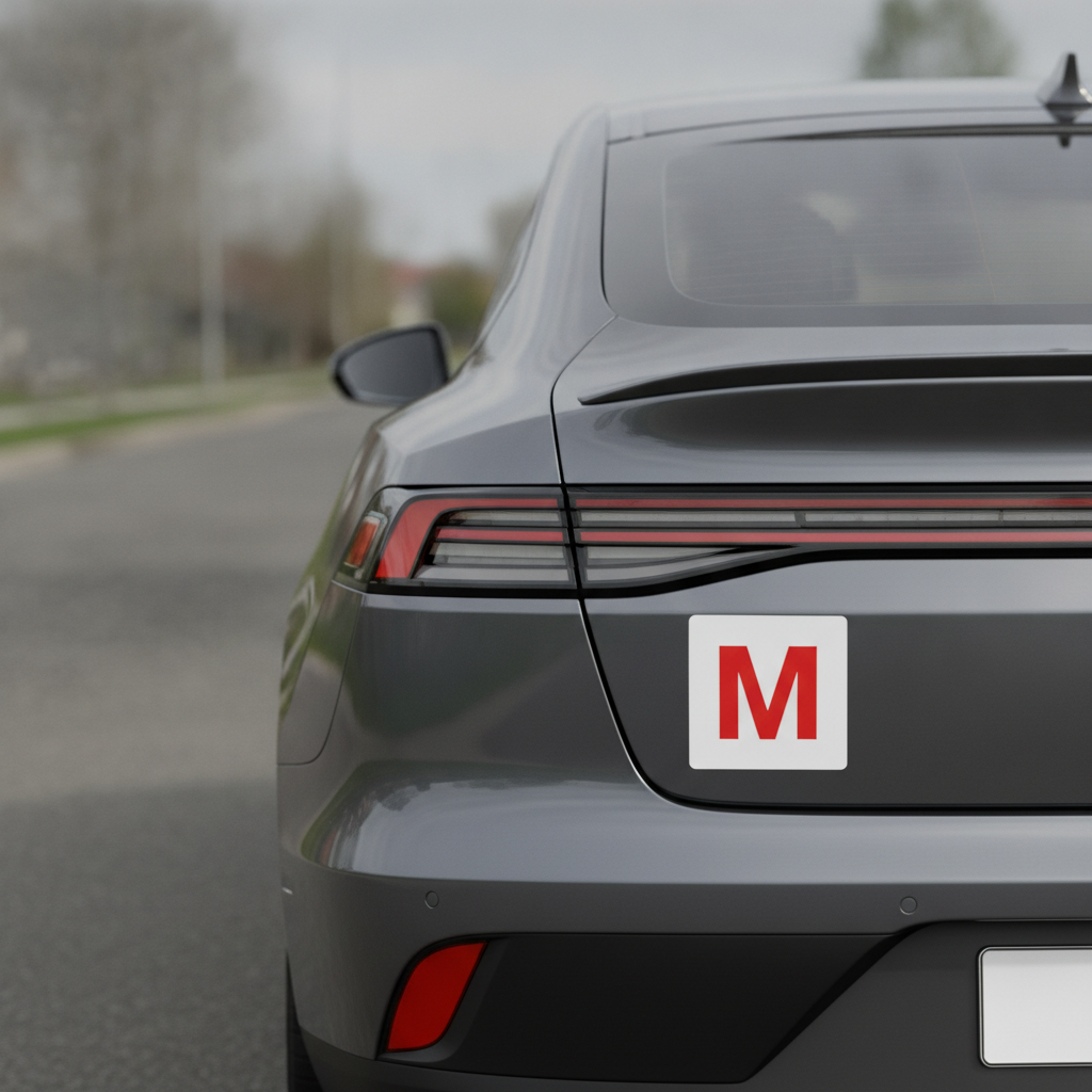 M raidė ant automobilio: kur klijuoti ir ką būtina žinoti